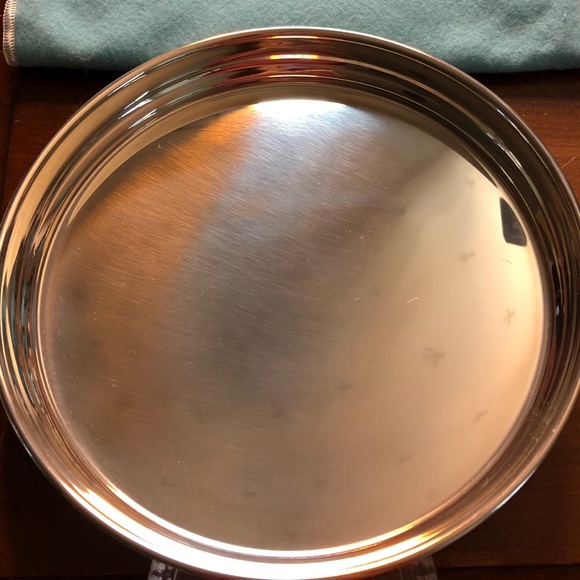 NWOT Tiffany & Co. 8” Round Pewter Tray - Picture 3 of 5